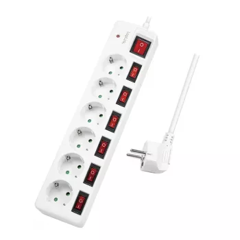 Regleta de alimentación LogiLink LPS250 1,5 m 6 tomas AC interior blanco