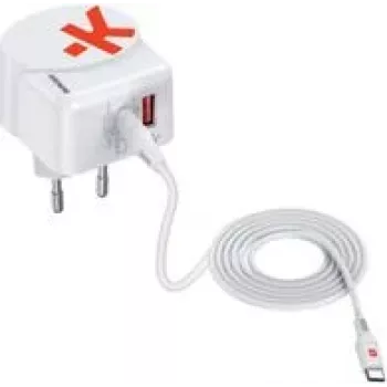 Skross cargador USB Euro AC65PD + cable USB-C cargador USB 65 W interior, toma de corriente de salida (máx.) 4,05 A número de salidas: 2 x USB 3.2 Gen 1 conector hembra A (1302425)