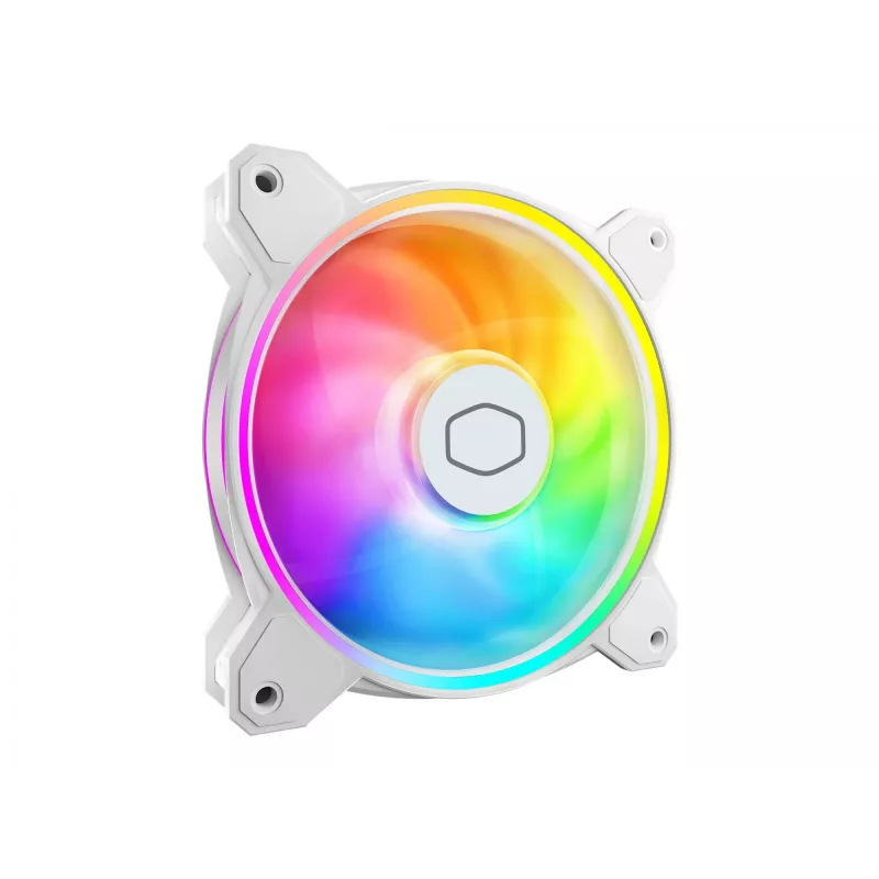Cooler Master MasterFan MF120 Halo2 White Edition MFL-B2DW-21NP2-R2 ventilador de caja ARGB de 120 mm, 27 dB, 51,88 CFM, blanco