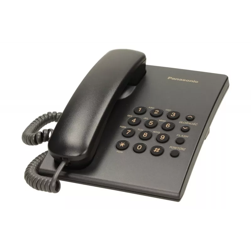 Teléfono con cable Panasonic KX-TS500 Negro con identificación de llamadas y manos libres