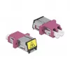 Acoplador de fibra óptica DeLOCK 86901 LC dúplex hembra a LC dúplex hembra multimodo violeta