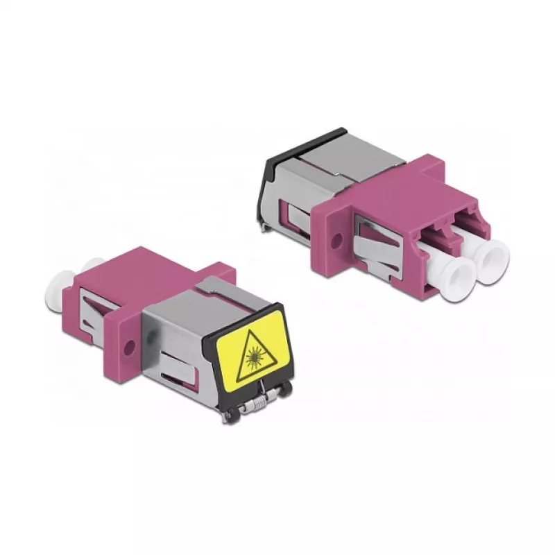 Acoplador de fibra óptica DeLOCK 86901 LC dúplex hembra a LC dúplex hembra multimodo violeta