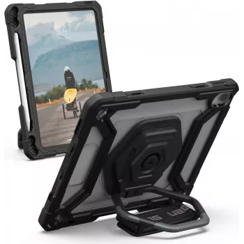 UAG Urban Armor Gear correa de mano Plasma, soporte y funda con protector de pantalla | Apple iPad 10,9 (2022) | transparente/negro | Bulk | 124470B14340