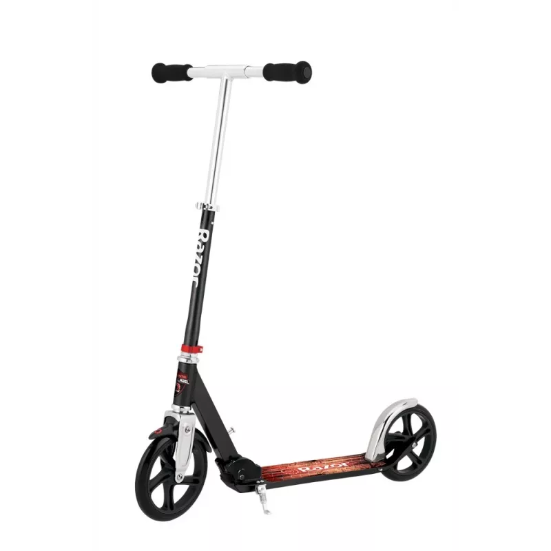 Patinete Razor A5 Lux — aluminio, ruedas de poliuretano de 20 cm, plegable, altura ajustable, carga máx. 100 kg, negro