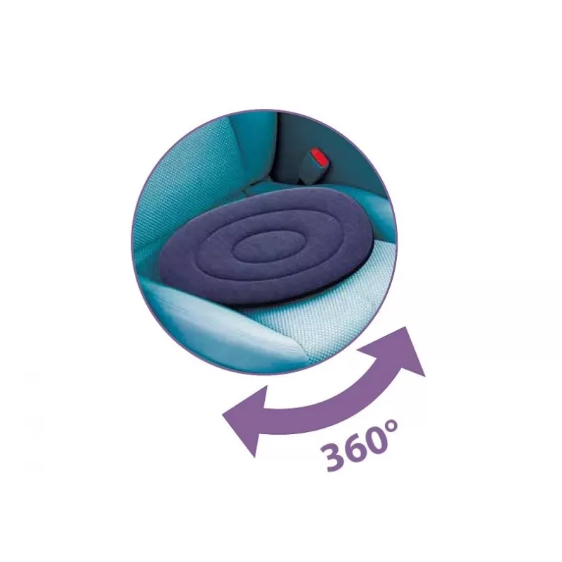 Cojín giratorio de transferencia SUNDO 46830 – ayuda de asiento giratoria portátil, 420 mm de diámetro, 30 mm de altura, capacidad máx. 135 kg, poliéster, base antideslizante
