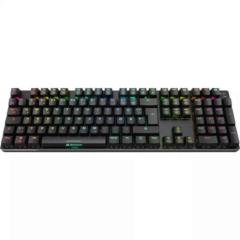SKILLER SGK36W, Teclado gaming negro, Distribución DE, Huano Red