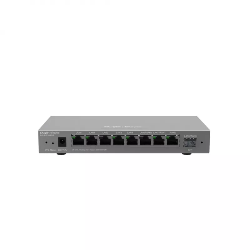 Ruijie Reyee RG-EG209GS router/controlador Gigabit de 9 puertos gestionado en la nube, 8x GbE, 1x SFP, VPN