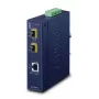 Conversor de medios de red PLANET IGT-1205AT — Gigabit SFP 2 fibras, 1x RJ-45, 10/100/1000 Mbit/s, 12–48V, carril DIN, IP30