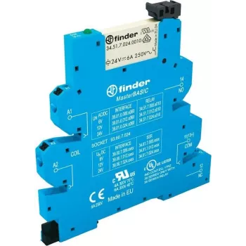 Relé electromecánico Finder 39.01.8.230.0060 230 V AC 6 A 1 conmutador