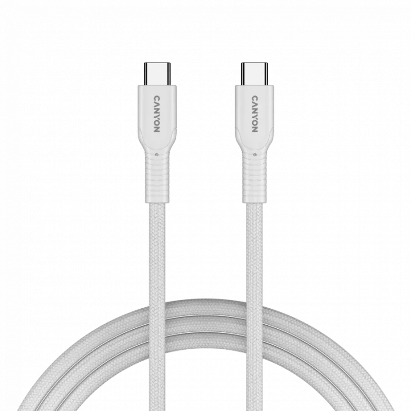 CANYON Cable OnWire 60CL C-C 60W COLOR trenzado 1m blanco