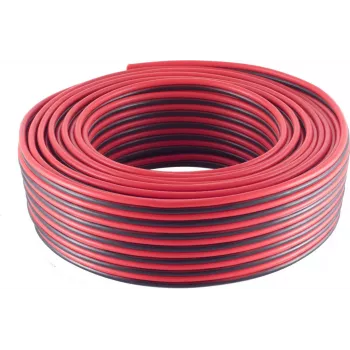 Cable de altavoz ShiverPeaks 2,5 mm² (50×0,25) CCA, rojo/negro, bobina de 100 m
