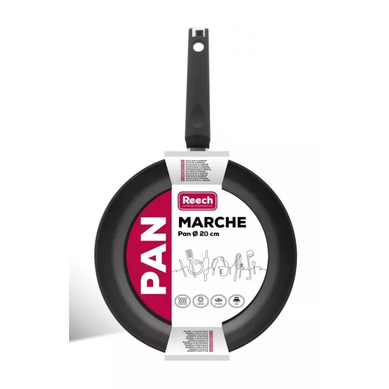 Sartén LAMART LP1001 MARCHE 20 cm, antiadherente, negra