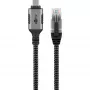 Goobay 70755 cable USB-C a RJ45 Ethernet CAT 6 para una conexión a internet por cable estable con router/módem/switch de red/sustituye al adaptador USB a RJ45 / 1
