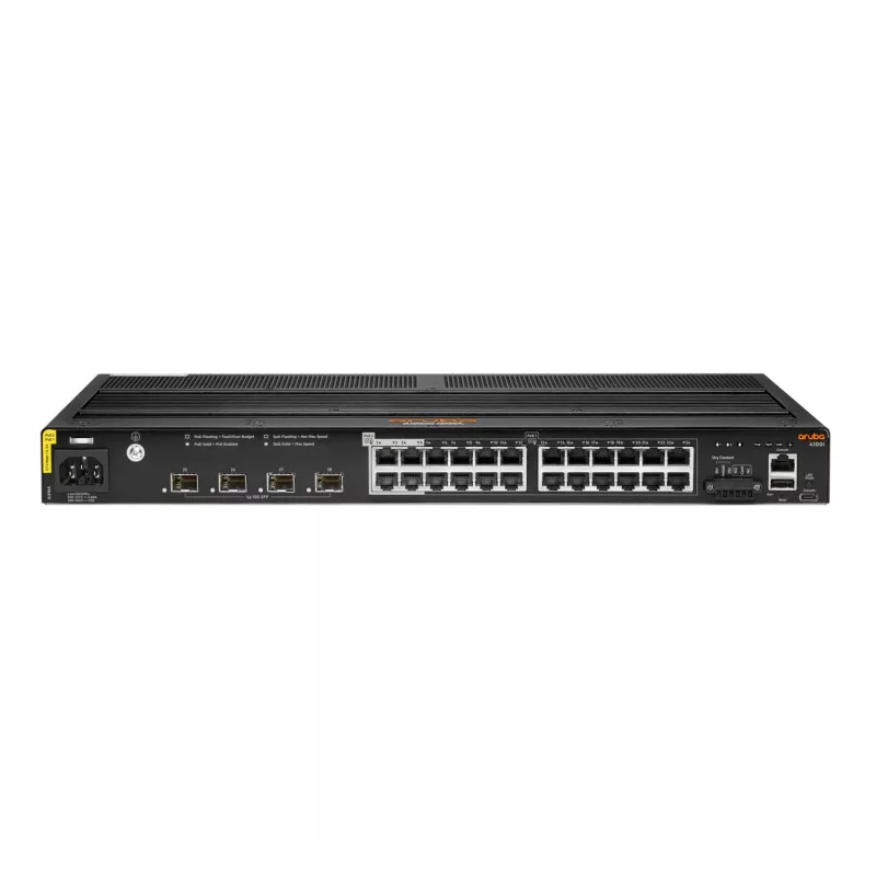 HPE - Aruba 4100i - switch - 20 x 10/100/1000 (PoE clase 4) + 4 x 10/100/1000 (PoE clase 6) + 4 x SFP+ PoE clase 4 / PoE clase 6