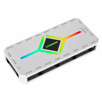 Gamemax | Mando a distancia | V4.0 ARGB PWM HUB BK | Blanco | Gamemax