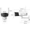 Reolink Duo Series W730 - Cámara Wi-Fi exterior 4K, doble objetivo, visión panorámica de 180°, detección de personas/vehículos/animales