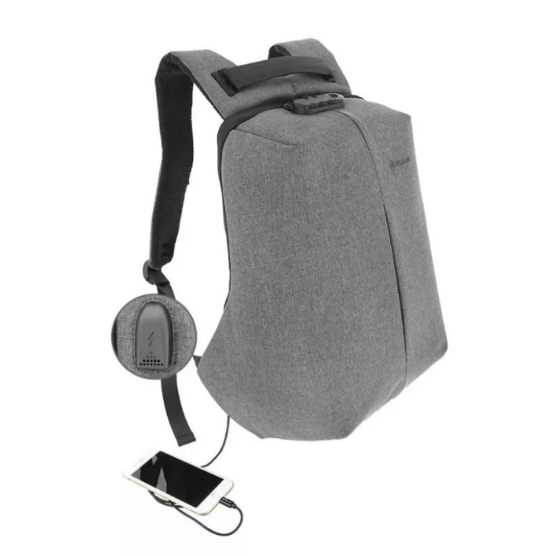 Mochila para portátil Tellur 15.6 Antitheft V2 con puerto USB, gris