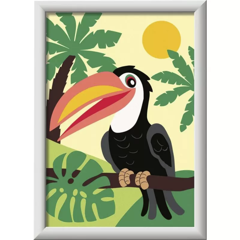 Ravensburger Pintar por números - Tucán en la selva
