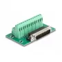 DeLOCK 66911 adaptador de D-Sub macho de 25 pines a bloque de terminales de 26 pines para carril DIN
