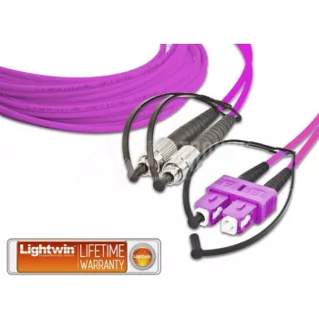 Lightwin cable de conexión de fibra óptica dúplex de alta calidad, MM OM4, FC - SC (LDP-50 FC-SC 1.0 OM4)