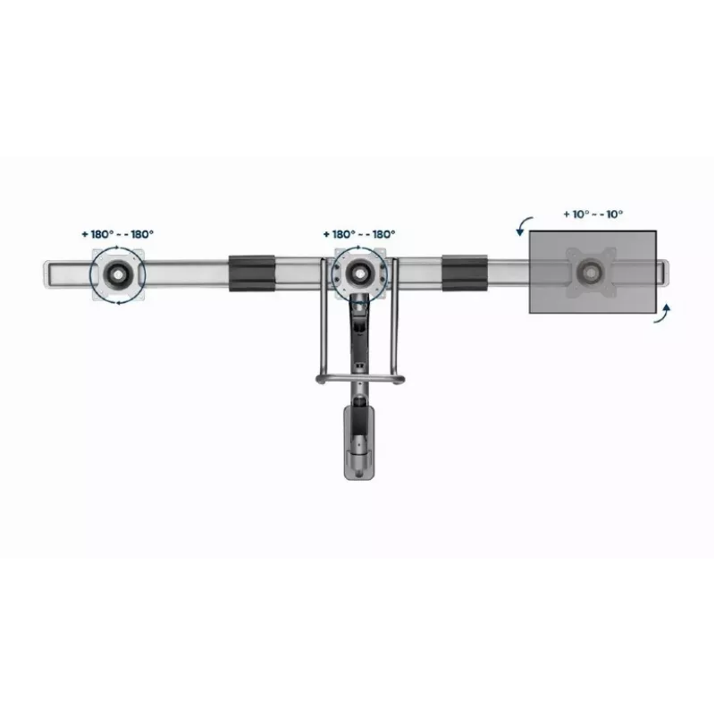 Brazo de monitor ajustable de pared Gembird MA-WA3-01 para 3 monitores