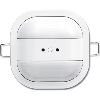 Sensor infrarrojo pasivo (PIR) de techo Busch-Jaeger 6131/31-24 — cableado, alcance 12 m, 24 V DC, blanco