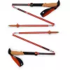 Bastones de trekking Pursuit FLZ M/L, equipo de fitness negro/rojo, 1 par, 125-140 cm
