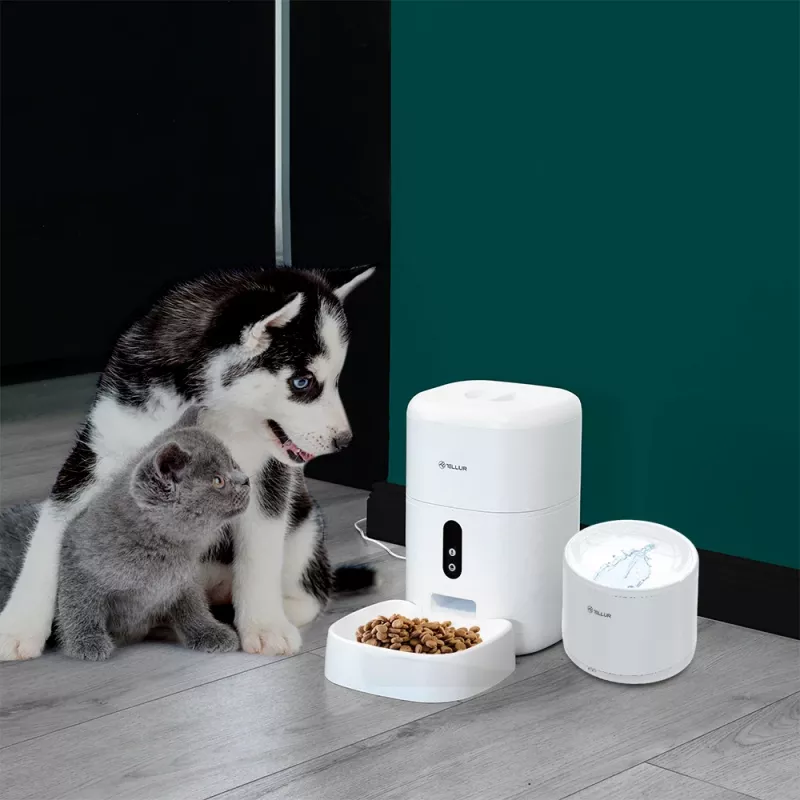 Bebedero para mascotas Tellur TLL331471 2L blanco – bebedero automático de 2 litros para gatos y perros pequeños
