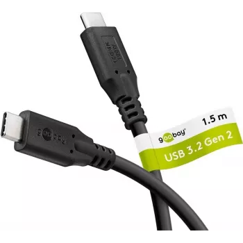 Goobay cable USB-C USB 3.2 100 W 10 Gbit/s Power Delivery 1,5 m - conector macho > (74201)