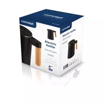 Hervidor de agua de doble pared 1,5 L Concept negro RK 3301