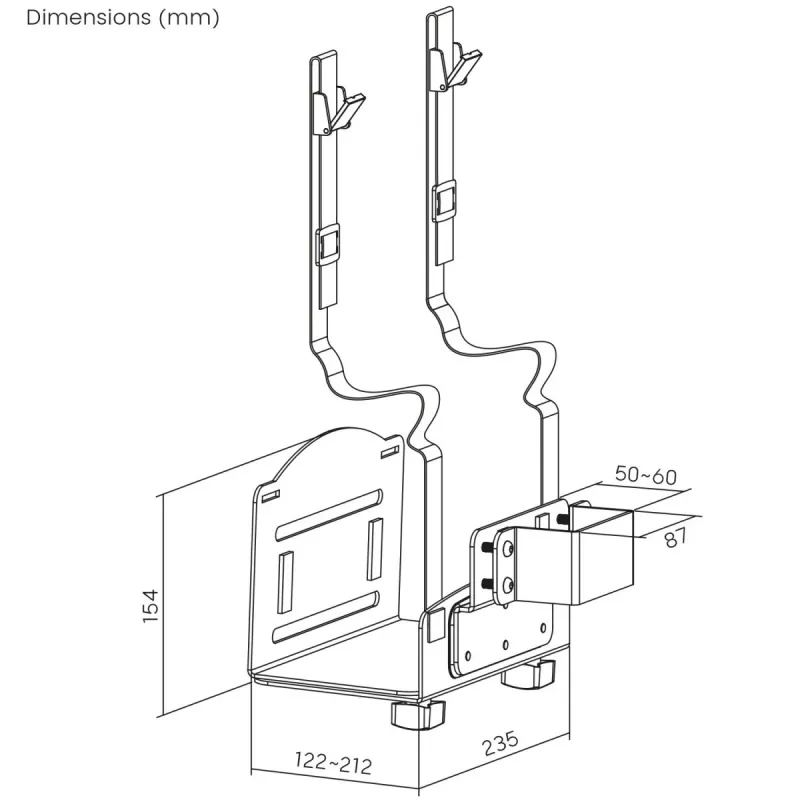 Soporte para CPU, MC-116 B negro
