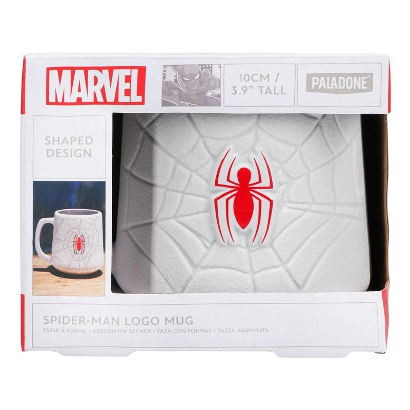 Taza Paladone Spiderman Shaped Mug gris 0.45 L, una pieza, 127.6×97.4×100.5 mm