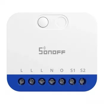 Controlador dimmer mini WiFi inteligente Sonoff MINI‑DIM — módulo empotrable compacto para regular LED/luz, compatible con Matter