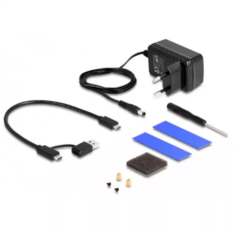 Carcasa para HDD/SSD DeLOCK 42020 negra 2,5 inch USB Type-C 10 Gbit/s