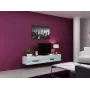 Soporte de TV cama meble VIGO NEW 30/180/40, parte superior blanco brillante, tablero de partículas, 1800×400×300 mm