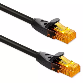 Cable de red UTP QOLTEC 30 m Cat6 2×RJ45 negro