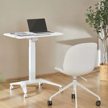 Mesa móvil para portátil MACLEAN MC-453W con regulación neumática de altura, altura máx. 109 cm