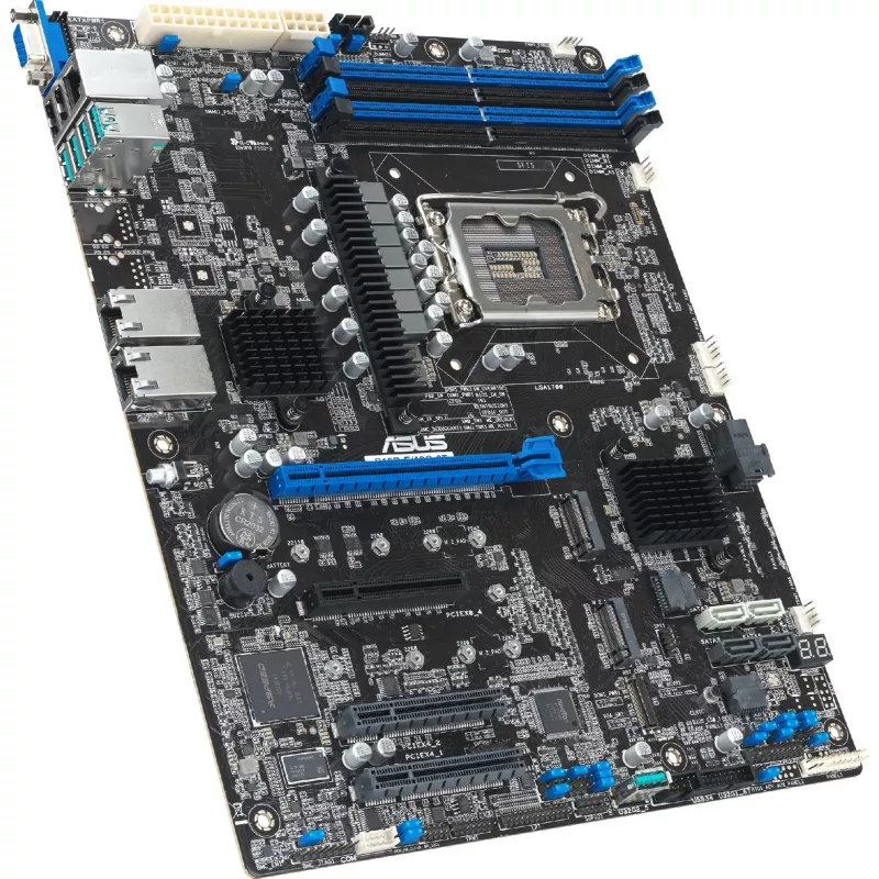Placa base para servidor ASUS P13R-E/10G-2T LGA 1700 ATX, chipset Intel, DDR5 ECC UDIMM, 4x DIMM, 2x 10Gb RJ-45, 8x SATA III, 2x M.2