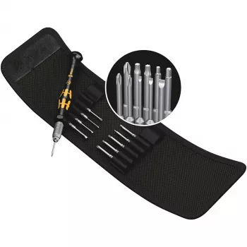 Destornillador combinado Wera ESD/11 SB – 1 pieza, puntas Torx/Phillips/Phillips ranurada/ranurada, mango de plástico (negro/amarillo)