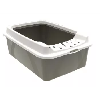 Arenero para gatos rotho Bonnie Eco Cappuccino 30 L bandeja de plástico cubierta con tapa, 572×393×209 mm