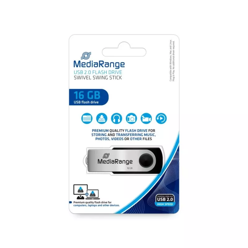 Unidad flash USB2 16GB/MR910 MEDIARANGE