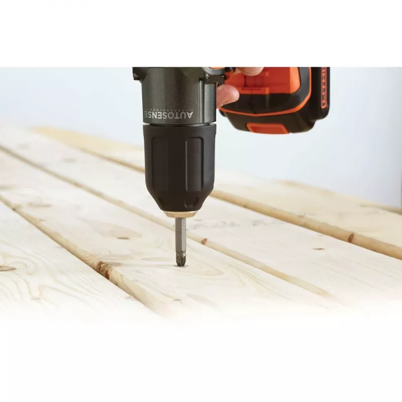 Taladradora Black & Decker ASD18K-QW, sin llave, 1,5 Ah, negro/naranja
