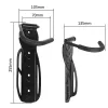 Soporte de bicicleta de pared MACLEAN MC-432, soporte vertical para bicicleta, ancho ajustable, carga máx. 30 kg, negro