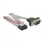 Cable serie DeLOCK 89900 gris 0,25 m RS-232 DB9 9 pines COM