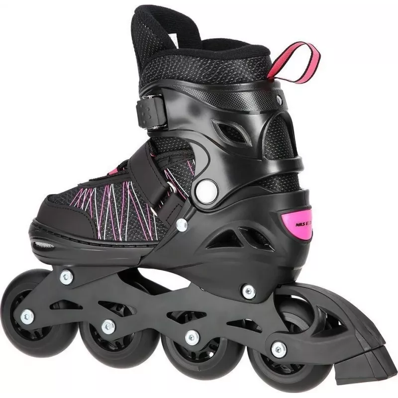 Patines 2IN1 Nils Extreme NH11912 A negro/rosa talla S (31-34) con patines de hockey intercambiables