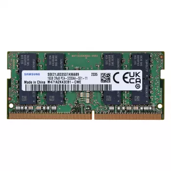 Samsung M471A2K43EB1-CWE 16GB DDR4 3200MHz PC4-25600 SODIMM, 16 GB, 1 x 16 GB, DDR4, 3200 MHz, 260 pines SO-DIMM, Verde