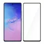 Protector de pantalla de cristal templado Tellur para Samsung S10 Lite — totalmente adhesivo, compatible con funda, negro