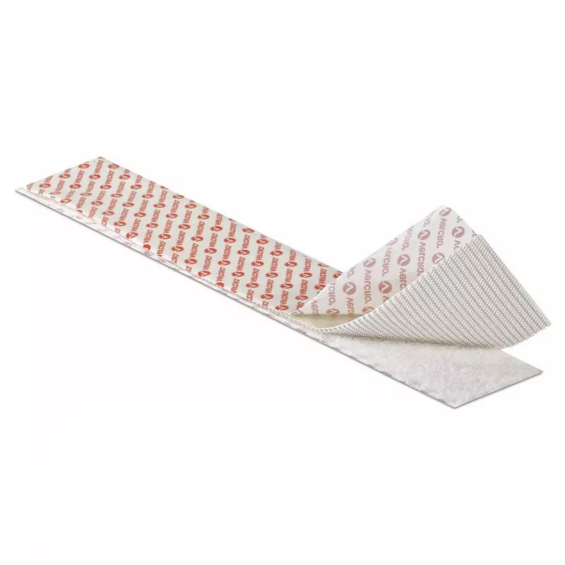 VELCRO Cinta de velcro extra fuerte autoadhesiva, gancho y bucle 50mm x 2,5m blanco