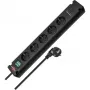Regleta Brennenstuhl Bremounta, 5 tomas, 2x USB-C, 3 m, negra