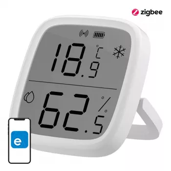 Sensor de temperatura y humedad interior Sonoff ZigBee SNZB-02D inalámbrico pila CR2450